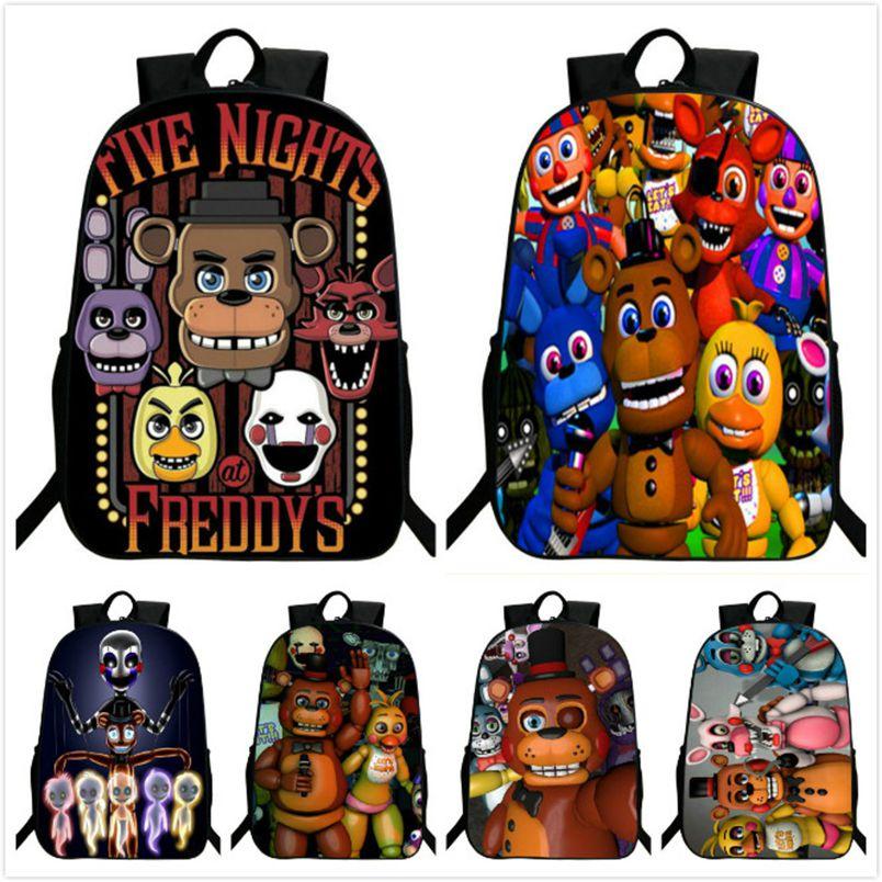 Vibrant Five Nights At Freddy's Backpack With Anime Pattern For Kids And Students