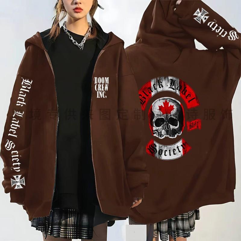 BLS Skull Print Hoodie Loose Fit Unisex Streetwear Sweatshirt Teens