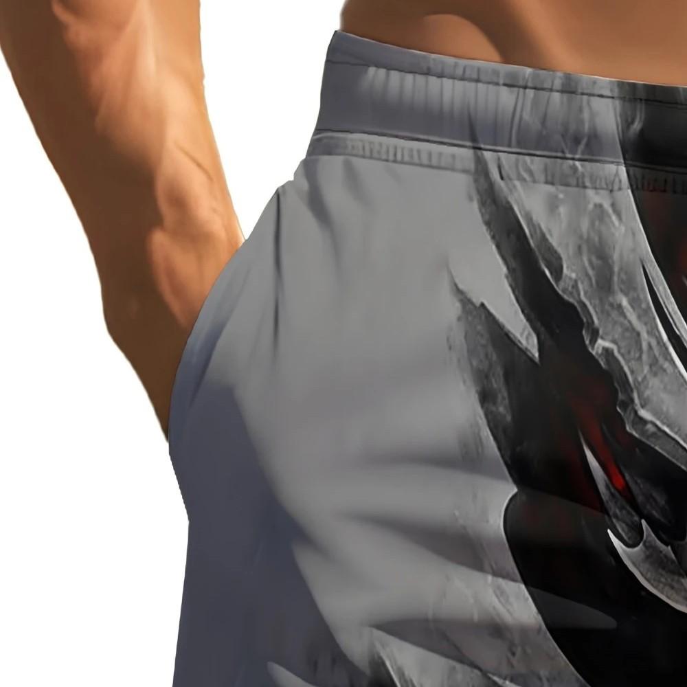 Vintage Knight warrior Skull Ghost Boxing Muay Thai Kickboxing Shorts Pants 3D Print Training Unisex Men Women Quick Dry Fitness Gym Sport Workout