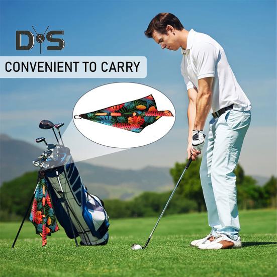 Ręcznik golfowy magnetyczny z klipsem Chłonny waflowy ręcznik golfowy z mikrofibry z magnesem do mocnego trzymania na torbach golfowych, wózkach, kijach