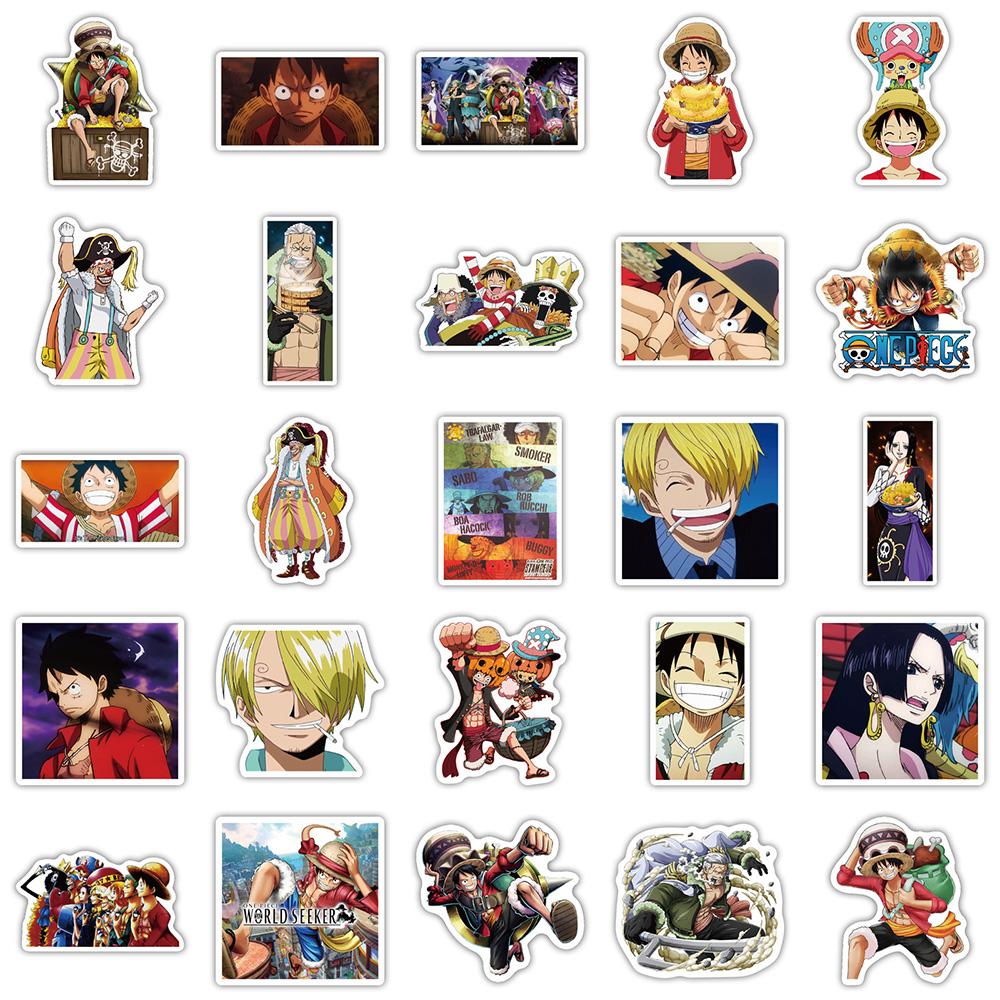 10/30/50pcs Japanese Anime ONE PIECE Graffiti Stickers Cute Cartoon Sticker Toys DIY Phone Stationery Cartoon Reward Decals