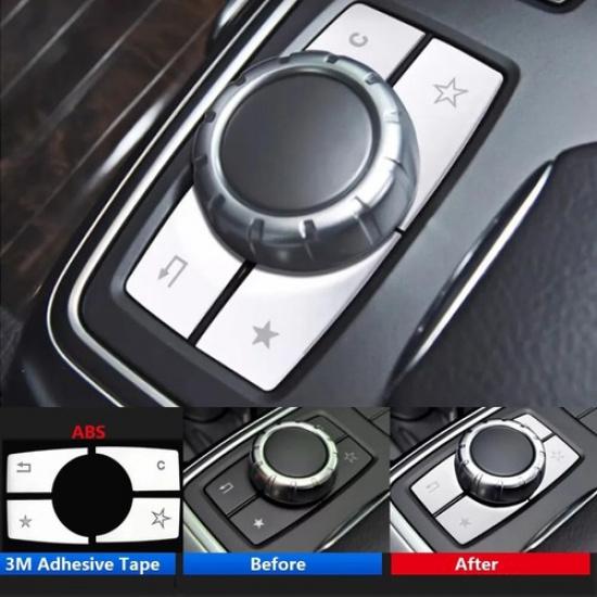 4x Car Center Console Multimedia Buttons Cover For Mercedes Benz ML GL W166 X164