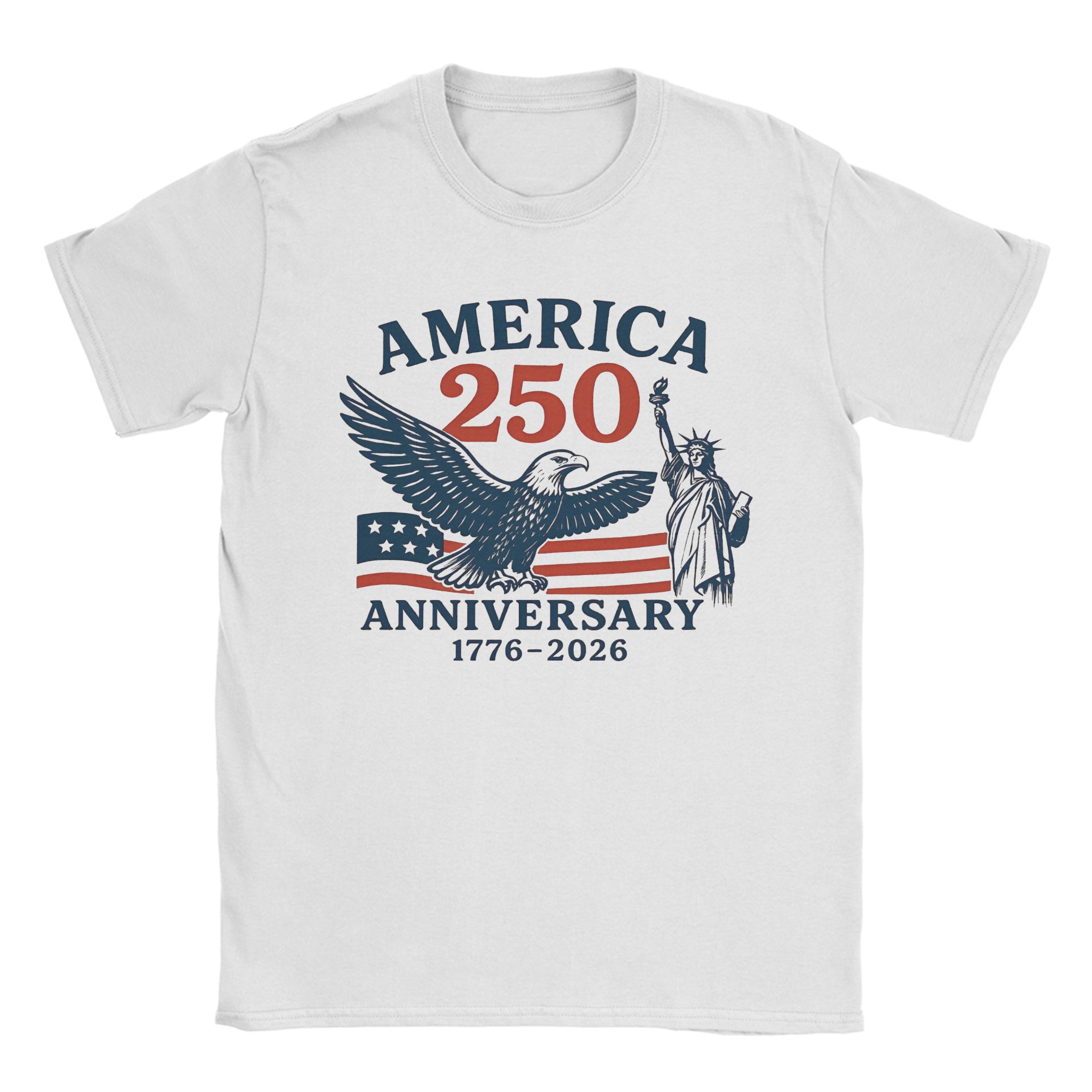 

United States of America 250th Anniversary 17762026 Graphic Printed T Shirt for Unisex Women Pure Cotton Tee Shirt Clothing M