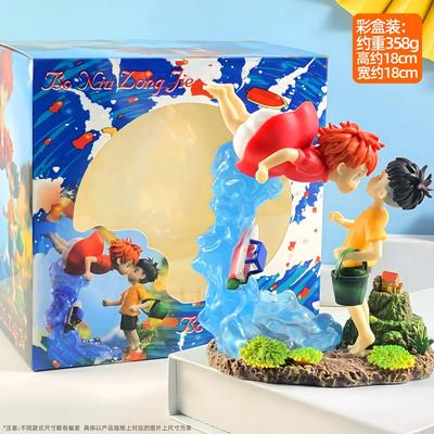 Ponyo Sulla Scogliera Figura Ponyo Sousky Seagal Figura Pvc Statua Gk Anime Action Figurine 15cm Modello Bambola Collezione Giocattolo Regalo per Bambino