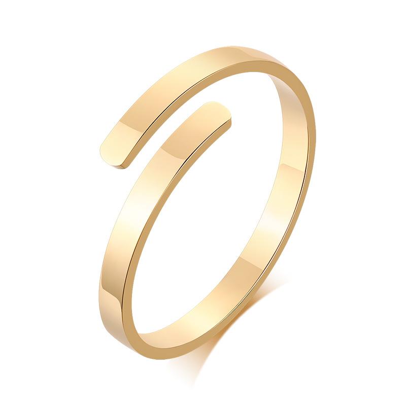 Chic Free Personalized Engraved Name Rings for Women Size Adjustable Simple Stainless Steel Custom Anniversary Gifts Jewelry