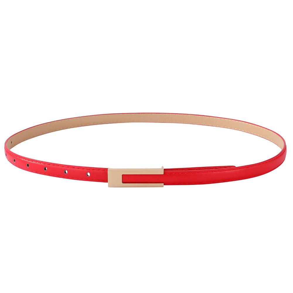 Women's Retro Black Thin Belt - Classic, Versatile, Perfect for Skirts, Shirts, and Suits