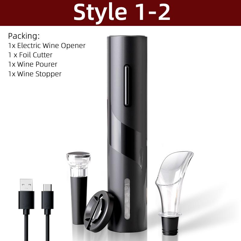 Electric Wine Openers for Beer Battery & USB Rechargeable Beer Bottle Openers Corkscrew Wine Beer Cap Opener Kitchen Accessories
