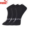 PUMA Socks for Men, Large LOGO Casual Boat Socks, 3-Pair Pack