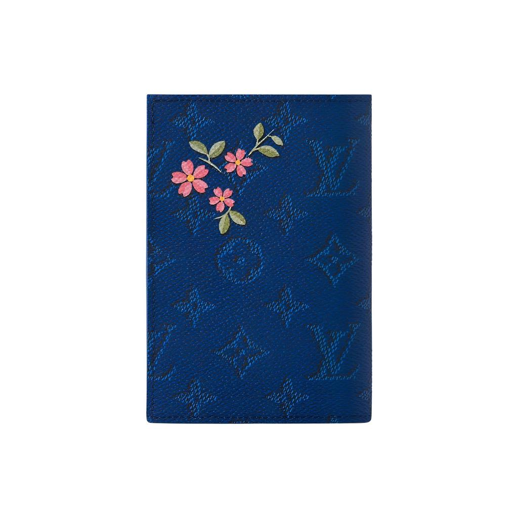 Louis Vuitton X Nigo Collaboration Monogram Coated Canvas Passport Holder Men Accessories Blue M25967