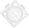 Multi-Purpose Geometric Drawing Template Precision Circle Ruler for Students Engineers Plastic Design with Clear Markings