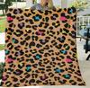 Luxurious Faux Fur Leopard Print Throw Blanket Perfect for Sofa, Bed, Office, Camping, and More Blankets