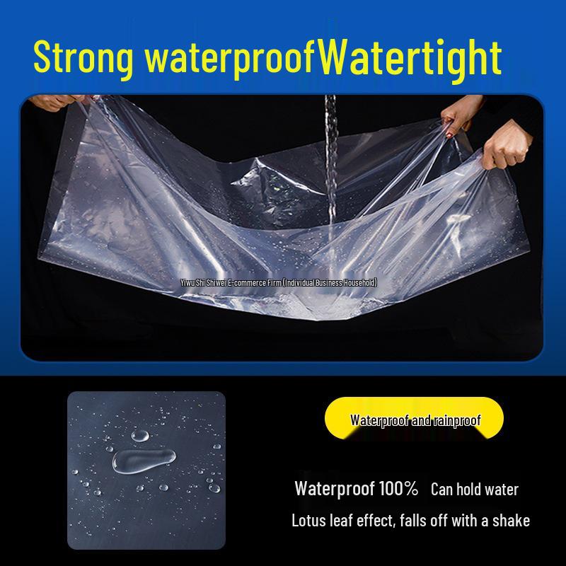 Thickened Waterproof Transparent Tarpaulin for Outdoor Rain and Sun Protection