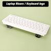 4PCS Portable Keyboard Riser, Aluminum Alloy Mini Foldable Laptop Stand Dual Angles Adjustable Computer Keyboard Lift for Desk Black Self-Adhesive