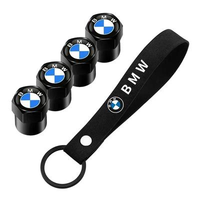 -Auto Wheel Tire Valve Stem Caps Cover Auto Suede Key Strap Key Ring Metal For BMW M M5 M6 X3 X5 X6 X4 E30 E39 E46 E60