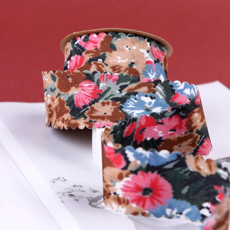 Trend Ancient Chinese Style Printed Edge Ribbon butterfly Clip Hairpin Raw Material DIY Hair Accessories Gift Wrap Band
