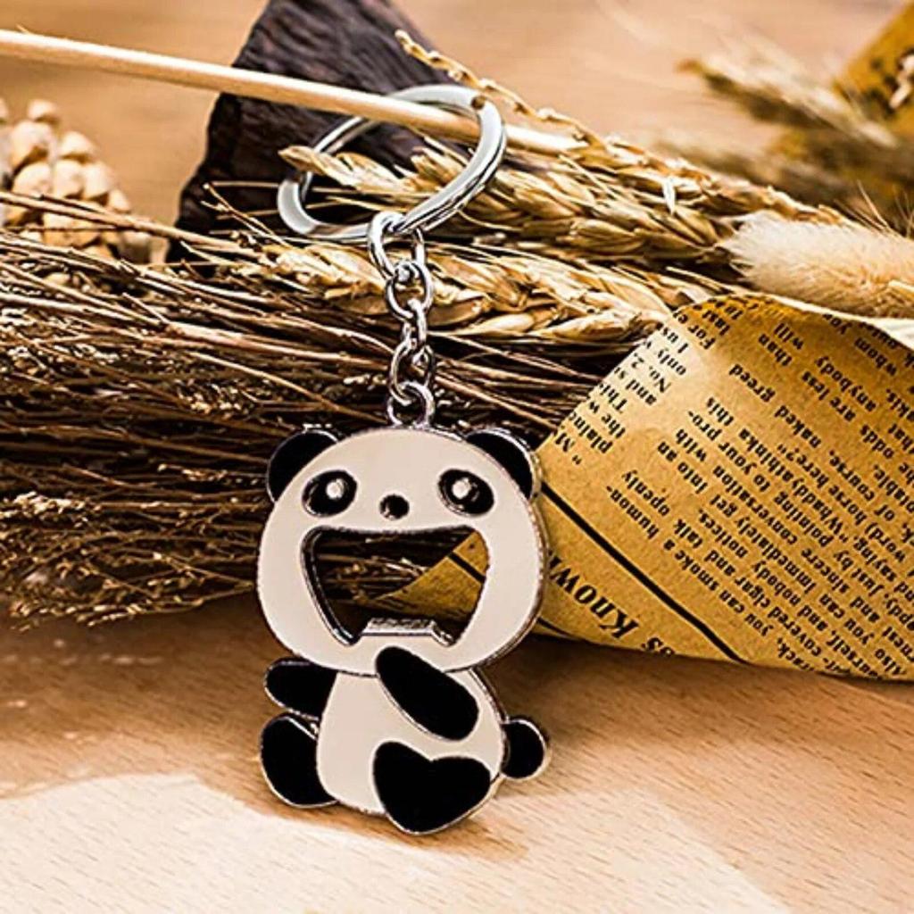 Cute Pand Bottle Opener Keychain Beer Soda Beverag Bottle Opener Keyring ,Gift for Christmas and Birthday