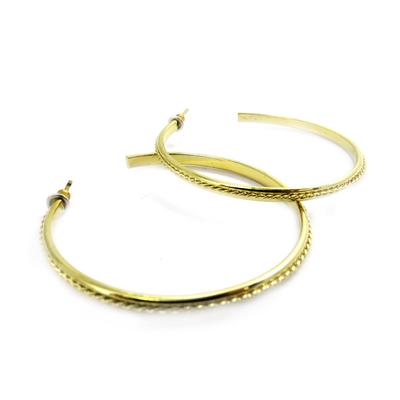 [L7627] - Κρίκοι 'Χορογραφία' χρυσοί Ø 50 mm