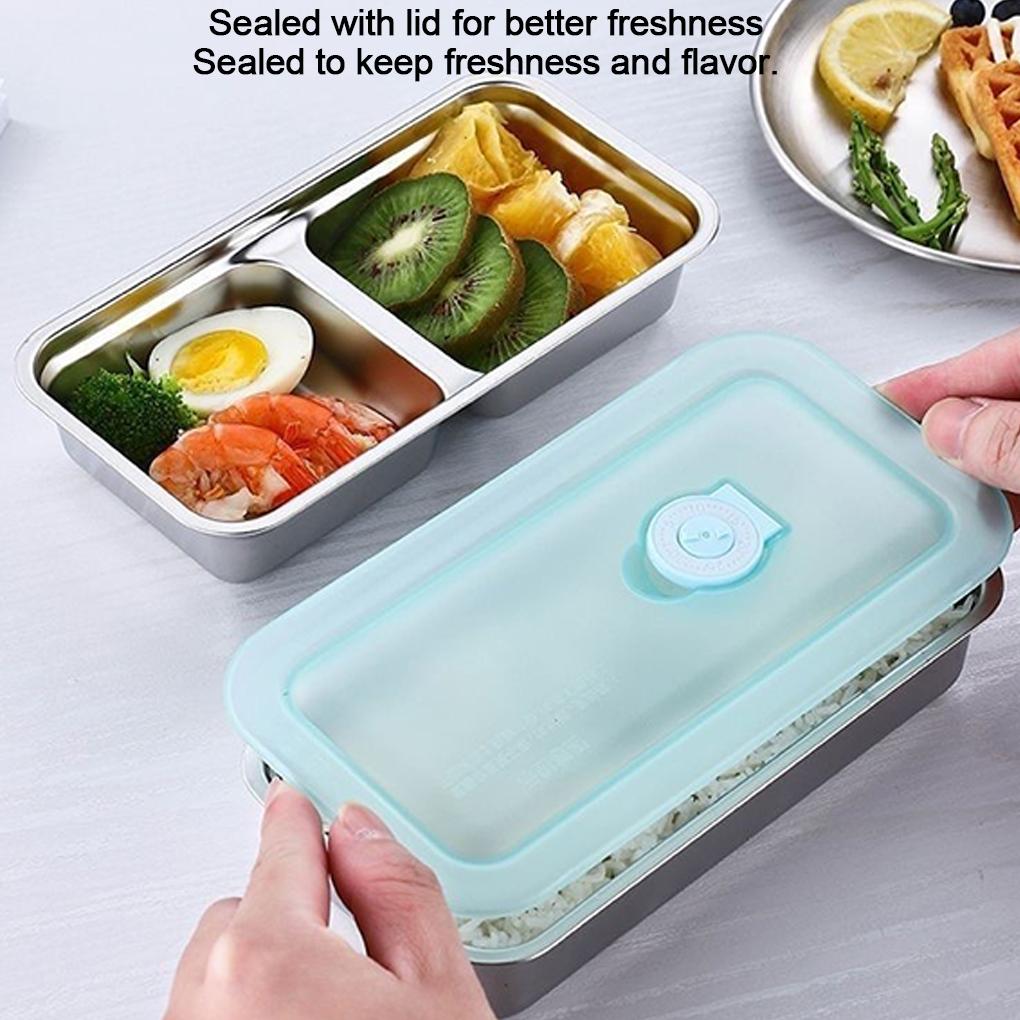 Stainless Steel Fresh-keeping Bento Box Compact On Go Snacking 304 Stainless Steel Fresh-keeping Box