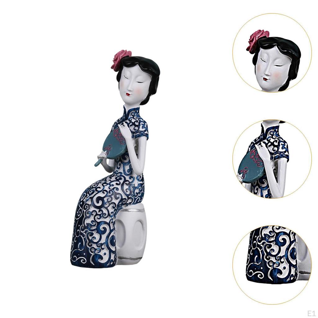 Chinese Ancient Lady in Qipao Statue