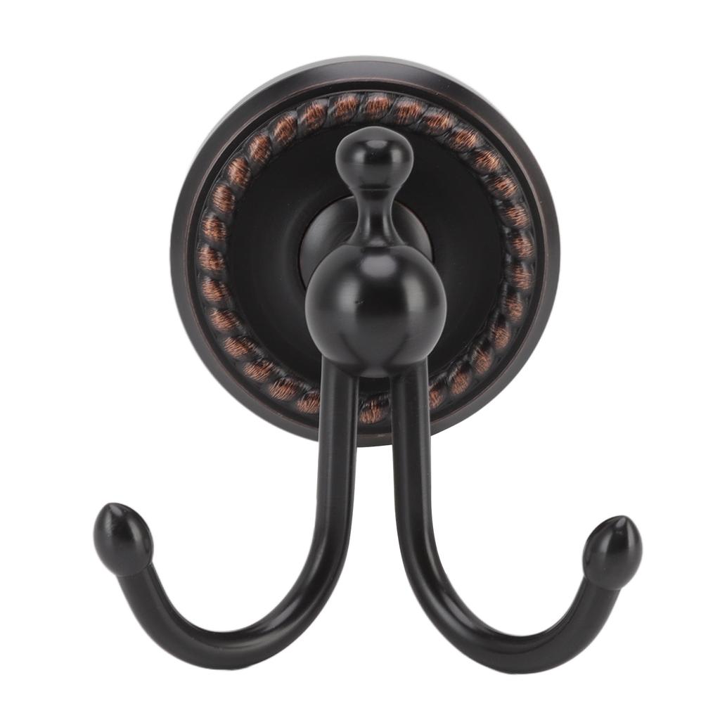 აბაზანის ტანსაცმლის საკიდი შავი სპილენძის უჟანგავი ფოლადის დაგრეხილი ნიმუში პირსახოცების ორგანიზატორი კაუჭი სახლისთვის