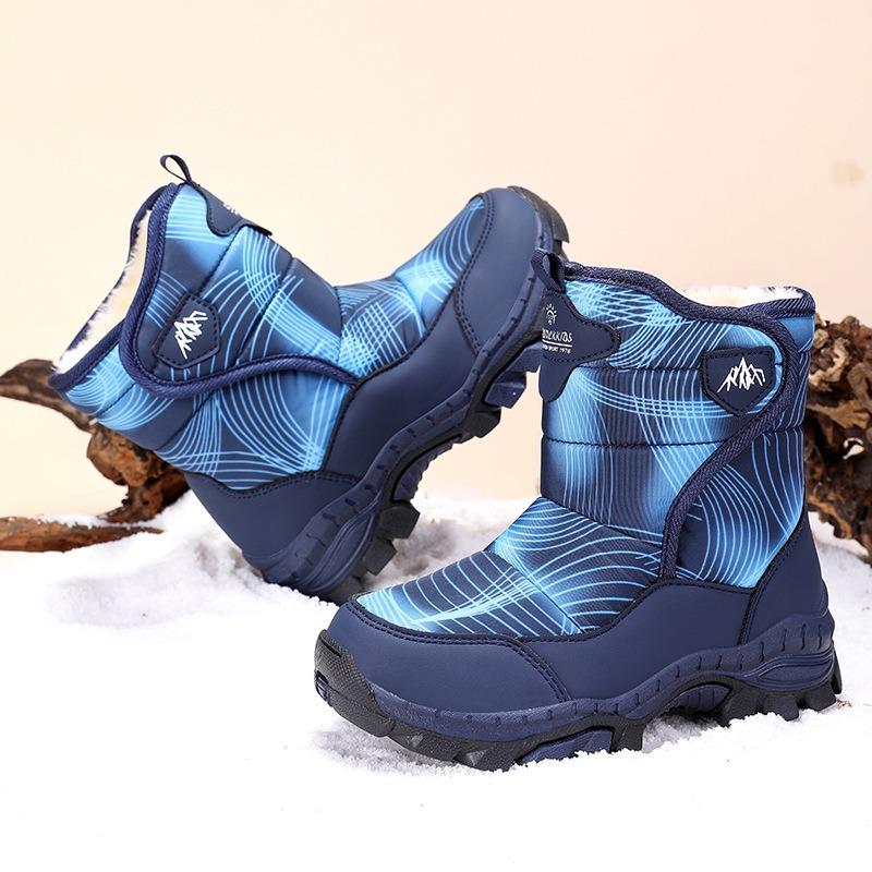 Children's snow boots boys cotton shoes winter new cotton thickened cold-proof girls waterproof and non-slip snow boots
