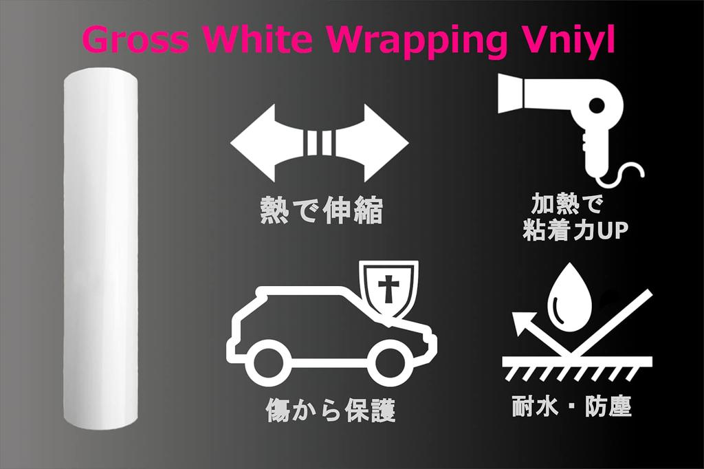 IlMondoMall Gloss White Wrapping Sheet Protective Film Glossy White (152 x 300 cm_, White)
