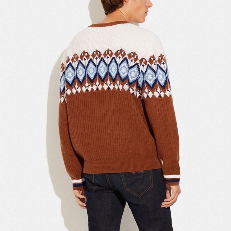 COACH Sweaters Men's Brown Crew Neck Moderate Other CE139-MYB