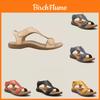 Women's Flat Summer Ankle Wide Flat Slippers Beach Sandals Casual Fashion