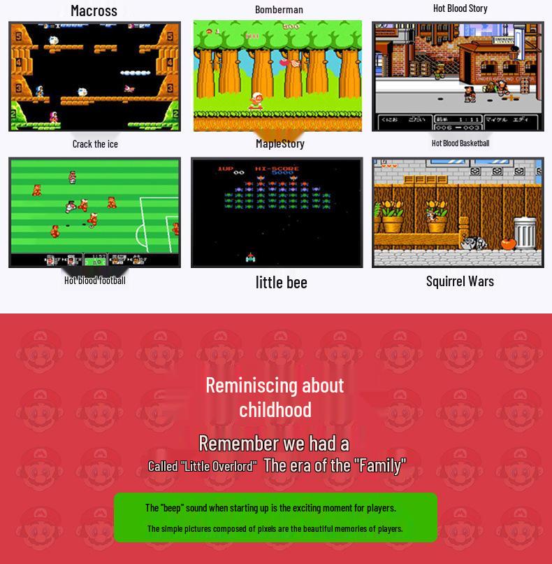 Consolă de jocuri portabilă SUP Retro nouă: Dispozitiv de joc clasic nostalgic pentru copii, portabil și cu design rusesc de modă veche.