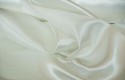 Smooth Cream Ecru Satin Fabric 160cm