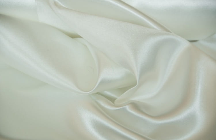 Smooth cream ecru satin fabric 160cm