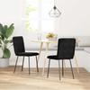 Dining Chairs 2 Pcs Black Velvet