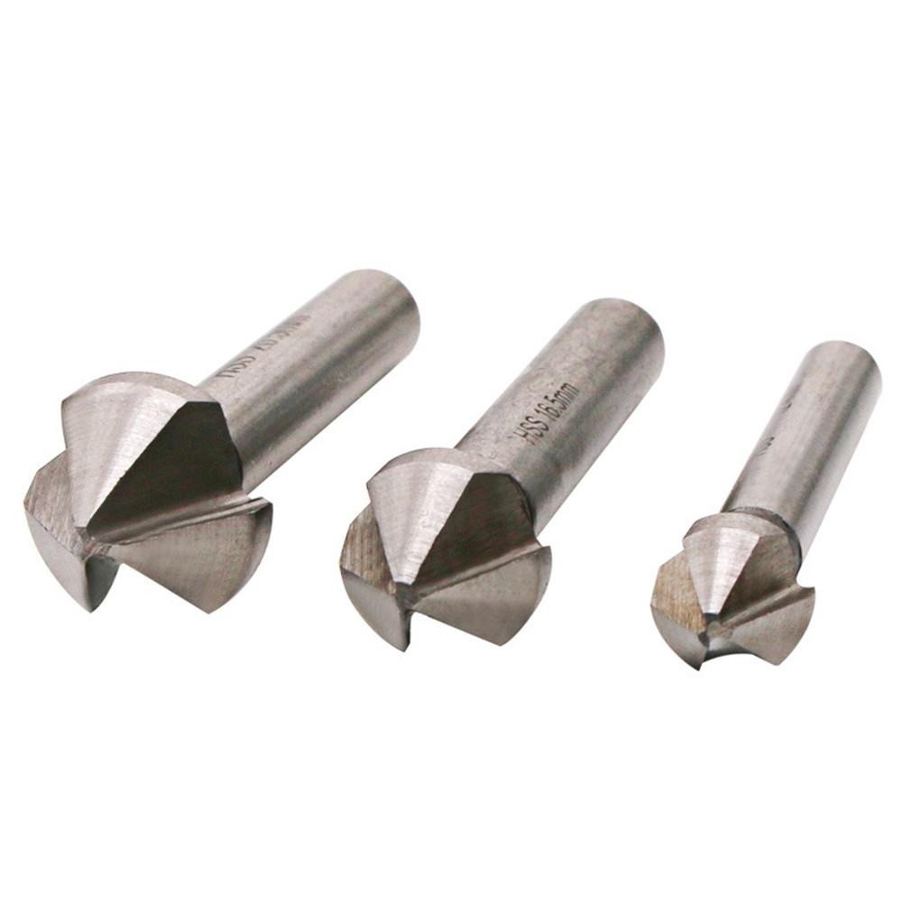 Countersink Drill Bit Rustproof Set 3 Flutes 6 Pcs