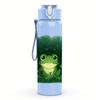1 PZ Rana Verde Foresta Scuro Figura 750ml Plastica Colorata Borraccia Sportiva Tappo a Flip Anti-perdita con Cannuccia Per Sport Ufficio Uso Domestico