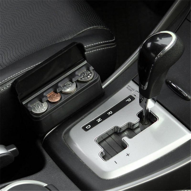 Car Interior Coin Pocket Cases Holder Plastics Storage Box Dispenser Organizer