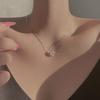 Hollow Star Zircon Necklace Women's Simple High-end Sense Light Luxury Niche Exquisite Pentagram Pendant Collarbone Chain Jewelry