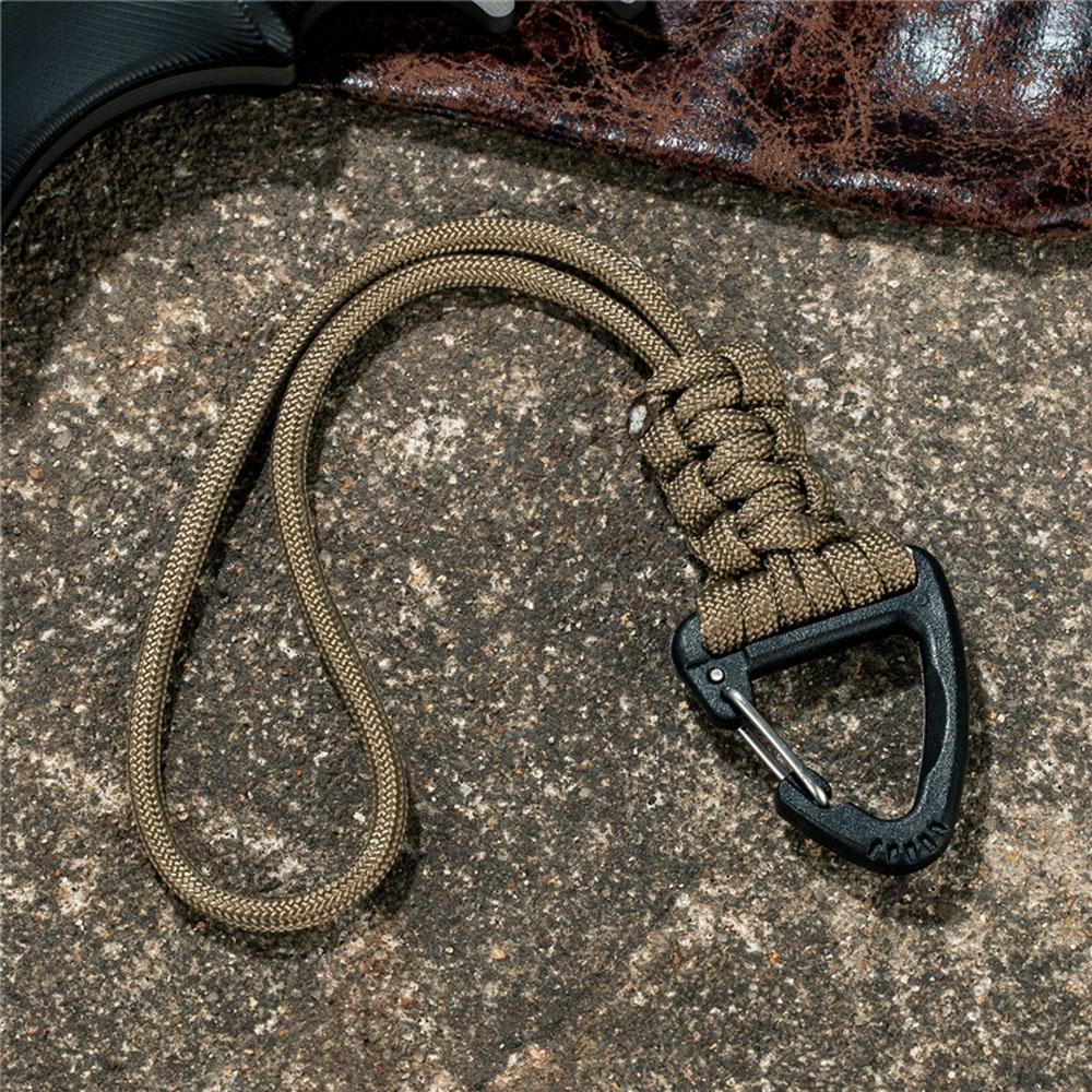 Survival Backpack Triangle Buckle High Strength Camping Hiking Key Ring Paracord Lanyard Keychain