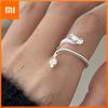 BF CLUB 925 Sterling Rings for Women Fashion Geometric Handmade Irregular Dragon Ring Party Christmas Gift