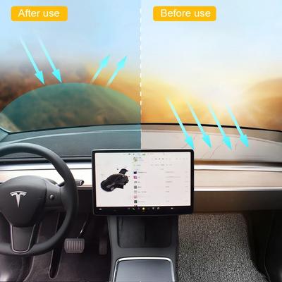 Suede Leather Dashmat Car Dashboard Cover Pad Dash Mat SunShade Carpet Accessories For Tesla Model 3 Model Y 2017-2025 2025 2025