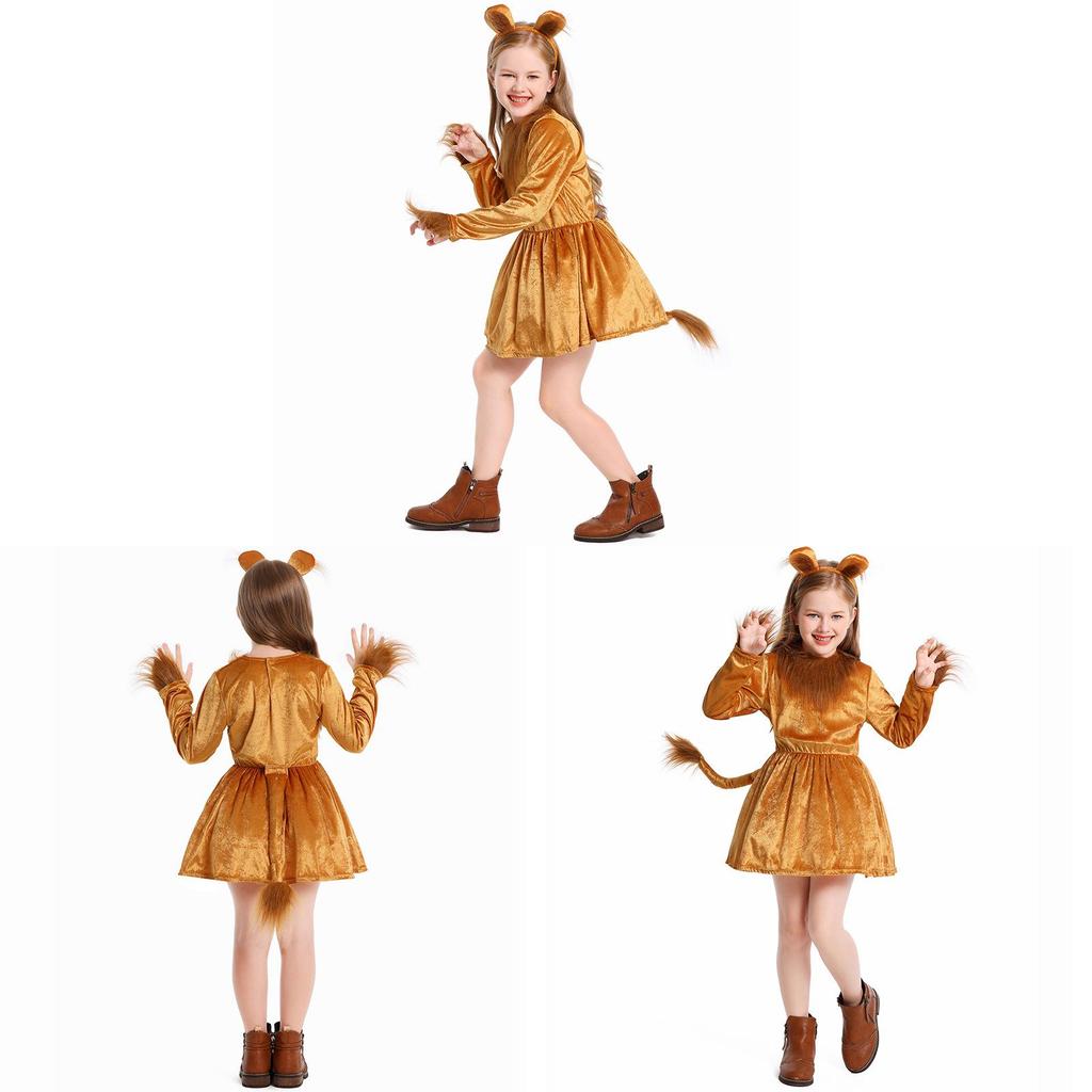 Halloween Lion King Cosplay Costume For Kids With Polyester Fabric For Childrens Stage Performance