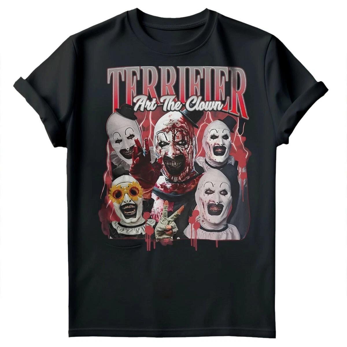 Terifer Horror Movie Vintage Shir Graphic Gift Fan Halloween L