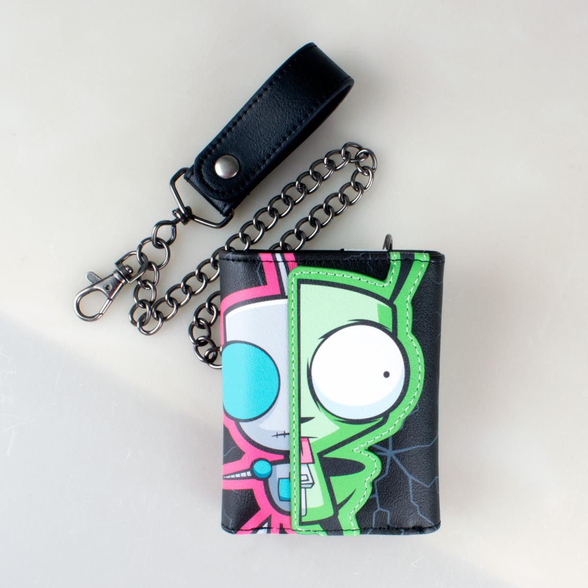 

High-Quality Printed Triple-Fold Chain Wallet Fashionable Personalized Card Holder with ID Window