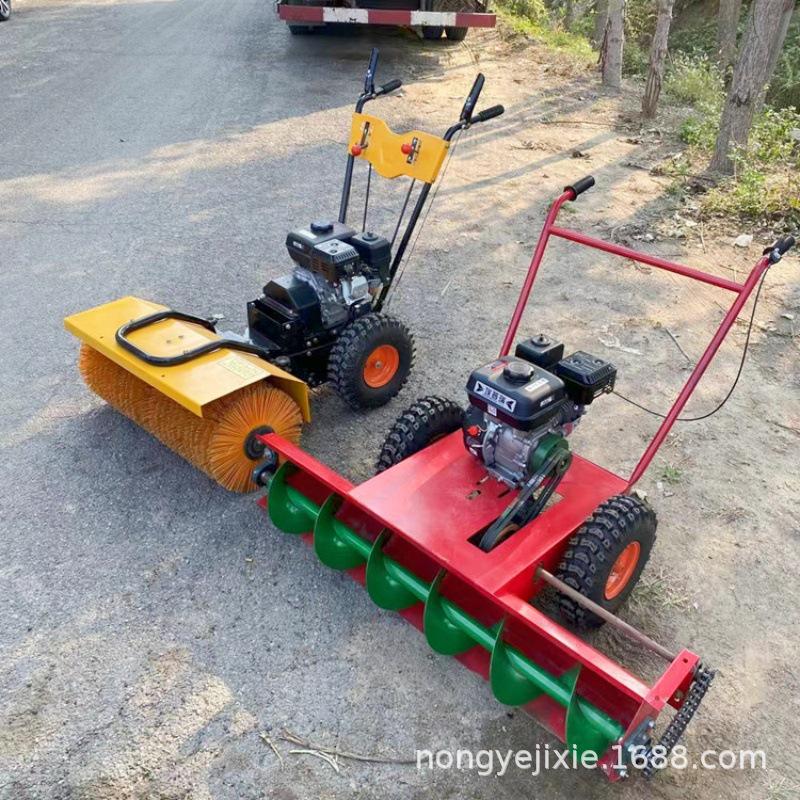 Hand-Push Jiaolong Gasoline Snow Thrower with Widened Anti-Skid Tires and Low-Temperature Resistance for Road and Municipal Snow Removal