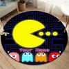 Pac-Man Custom Name Round Area Rug,Carpet Rug for Living Room Bedroom Sofa Playroom Decor,Non-slip Floor Mat