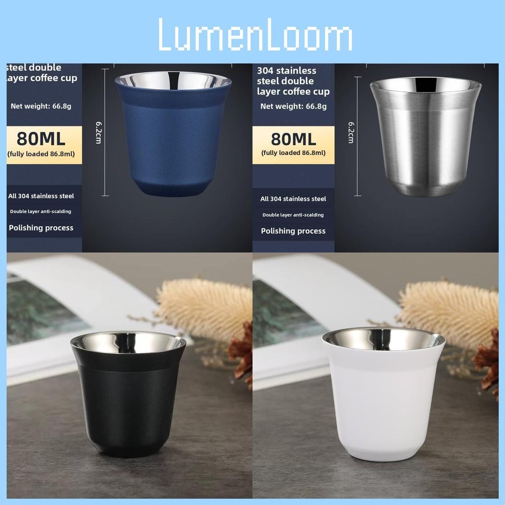 Stainless Double Wall Steel Espresso Cup Insulation Coffee Capsule Mugs Shape