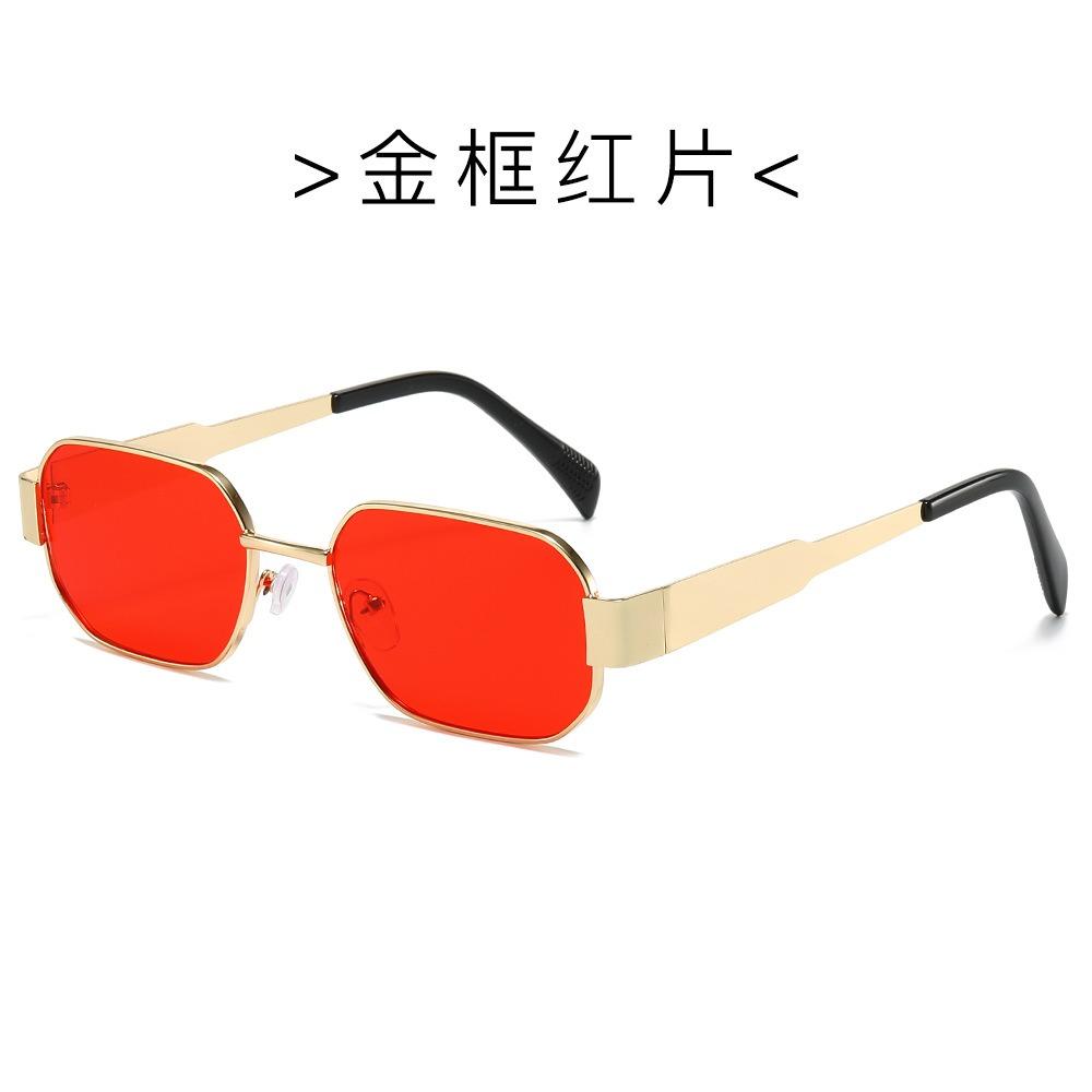 2024 Classical High Fashion Uv 400 Polygon Square Vintage Sunglasses Low Moq Custom Luxury Designer Men Women Metal Sunglasses