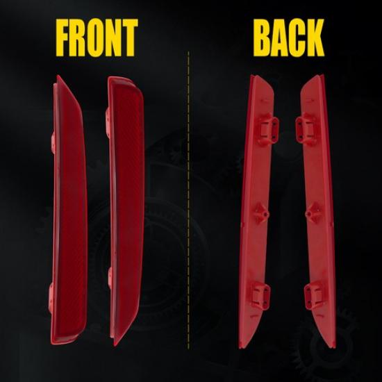 Red Lens Rear Bumper Reflector for 2017 2011-16 Honda Odyssey EX EX-L LX Touring