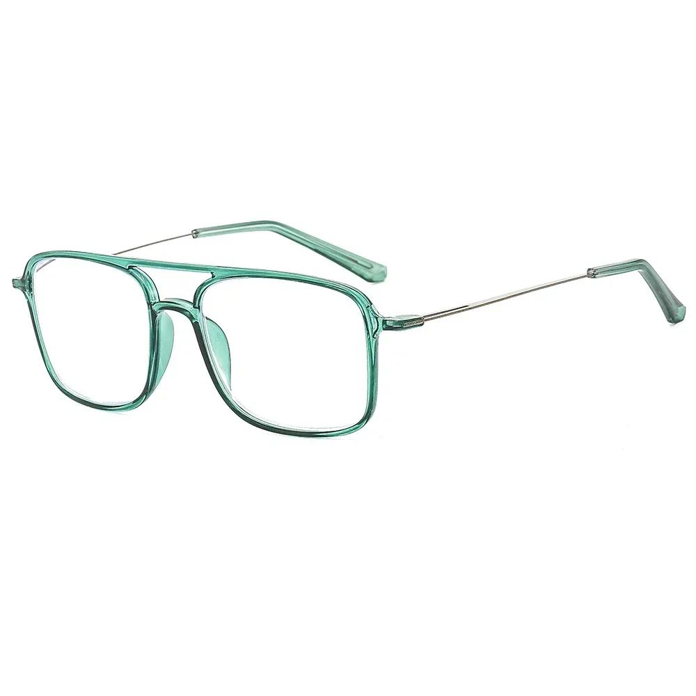 

Очки для чтения, винтажные очки с мостиком в большой квадратной оправе, очки для дальнозоркости, женские сверхлегкие синие светлые компьютерные очки + 1,0 ~ + 4,0 4