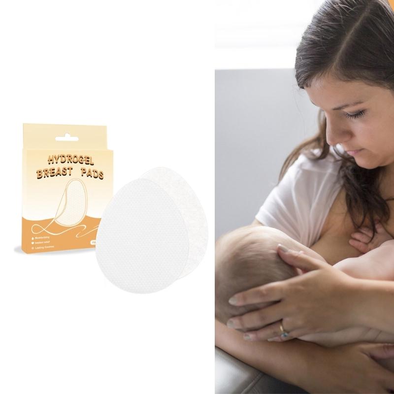 10 unidades Almofadas de Gel Calmante para Seios para Mães Lactantes Confortáveis Adesivos de Gel Refrescantes Reutilizáveis Acessórios para Cuidados Maternos