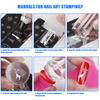 4Pcs Clear Silicone Nail Art Stamper Set Round Rectangular Double Head Transparent Jelly Stamping for Creative Manicure